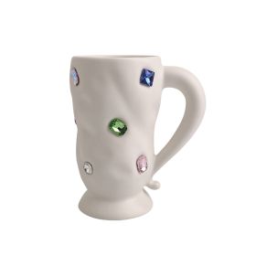 Gem Mug High-grade Coffee Cup Light Luxury Good-looking Lovers Ceramic Cup