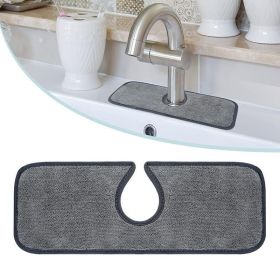 Kitchen Sink Splash Guard Sinkmat for Kitchen Faucet - grey