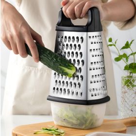 4 Sides Cheese Melon Cucumber Vegetables Box Grater Food Planing Potato Stainless Steel Multifunctional Ginger Slicer - A