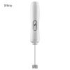 Handheld Electric Milk Frother Egg Beater Maker Kitchen Drink Foamer Mixer Coffee Creamer Whisk Frothy Stirring Tools - White