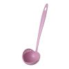 1pc 2 In 1 Filter Spoon Soup Spoon Leak Spoon Long Handle Plastic Large Spoon Hot Pot Spoon Eco-Friendly Kitchen Utensil - Pink