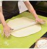 Non-Stick Silicone Dough Rolling Mat Sheet, Kneading Rolling Baking Pad with Measurement Scale Pastry Baking Mat Tool - Green