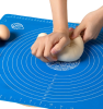 Non-Stick Silicone Dough Rolling Mat Sheet, Kneading Rolling Baking Pad with Measurement Scale Pastry Baking Mat Tool - Blue