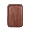 Kitchen Utensils Rectangular Serving Tray Wood Plate Tea Dishes - As pic show - 20x13 cm