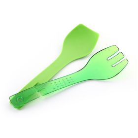 12 Inches Salad Tongs Salad Server Spoon and Fork for Single-Use Dishwasher Safe Collapsible Salad Serving Tongs Kitchen Tongs Plastic Sturdy - green