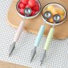 Steel Fruit Digger Cutting Watermelon Artifact Fruit Ball Digging Ball Ice Cream Round Spoon Fruit Cutting Carving Knife - Green