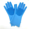 1 Pair Dishwashing Cleaning Gloves Magic Silicone Rubber Dish Washing Glove For Household Scrubber Kitchen Clean Tool Scrub - Pink - 1 Pair