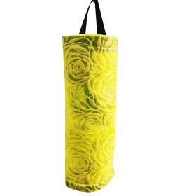 Wall-mounted garbage bag storage bag home kitchen plastic sorting bag portable extraction bag storage artifact - yellow