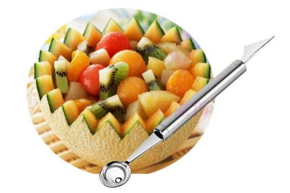 WOWZY RED/STELL Watermelon or any Melon Slicer and Cake With Mellon Baller And Fruit Carver - Wowzy - Mellon Baller And Fruit Carver