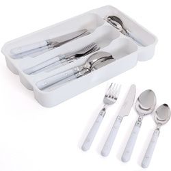 Gibson Casual Living 24-Piece Flatware Set, White - 65331.24