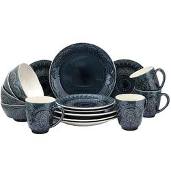 Elama Petra 16 Piece Stoneware Dinnerware Set - ELM-PETRA