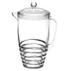 Leading Ware 2.5 Quarts Water Pitcher with Lid, Swirl Unbreakable Plastic Pitcher, Drink Pitcher, Juice Pitcher with Spout BPA Free - as Pic