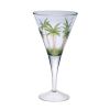 Palm Tree V Shaped Plastic Wine Glasses Set of 4 (14oz), BPA Free Acrylic Wine Glass Set, Unbreakable Red Wine Glasses, White Wine Glasses - as Pic