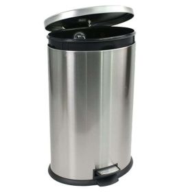 Better Homes & Gardens 10.5 Gallon Trash Can, Oval Kitchen Step Trash Can, Stainless Steel - Better Homes & Gardens