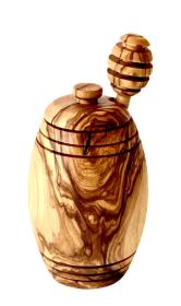 Olive Wood Honey Pot w/Honey Dipper - As shown