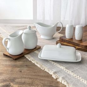 Better Homes & Gardens Porcelain Completer Serve, 6 Piece Set, White - Better Homes & Gardens