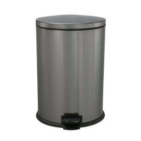 Better Homes & Gardens 10.5 Gallon Trash Can, Oval Kitchen Trash Can, Black Stainless Steel - Better Homes & Gardens