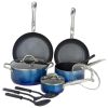 Home Daily Delicacies Pot 12-Piece Safe Non-Stick Cookware Set - Blue - Cookware Set