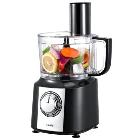 Multifunctional 600W 10Cup Classic Compact Food Processor Chef Machine Mixer Blender - black