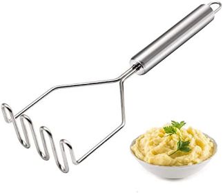 Kitchen Utensils Potato Masher For Potato Ricer Baby Food Best Kitchen Tools Stainless Steel Dishwasher Safe (Wavy) - Wavy