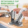 2 In 1 Cleaning Brush Cup Glass Cleaner Bottles Brush Suction Wall Lazy Brush Removable Washing Tools Kitchen Clean Accessories - 2PCS - China