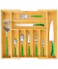 Expandable Kitchen Utensils Drawer Organizer  For Bamboo Flatware Organizer - Natural B