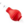 Silicone Cooking Brush Baking Roasting Grilling Baster with Marinade Needles for Turkey, Beef, Pork, Chicken - Red