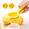 Home Manual Lemon Squeezer Aluminum Alloy Hand Pressed Orange Fruit Juicer Portable Practical Kitchen Tools Mini Blender - Yellow