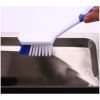 Non Slip Handle Kitchen Brush with Scraper Tip Scrub Brush for Dish Pans Pots Kitchen Sink Stove Top Kitchen Counter Cleaning Brushes - blue