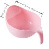 1pc Rice Washer Quinoa Strainer Cleaning Veggie Fruit Wash Sifter Kitchen Tools With Handle - Pink - L