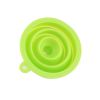 Collapsible Funnel Silicone Water Sand Oil Rice Seeds Wine Whisky Funnel Foldable Kitchen Funnel 100% Food Grade Silicone - green