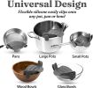 Kitchen Snap N Strain Pot Strainer and Pasta Strainer - Adjustable Silicone Clip On Strainer for Pots, Pans, and Bowls - Gray - grey