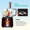 Multifunctional 600W 10Cup Classic Compact Food Processor Chef Machine Mixer Blender - black