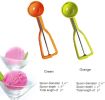 Cookie Dough Scooper Ice Cream Scooper Non-Stick Anti Freeze Quick Release Melon Ballers Watermelon Ballers Mango Ballers Kitchen Gadget Tools - green