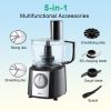 Multifunctional 600W 10Cup Classic Compact Food Processor Chef Machine Mixer Blender - black