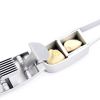 Garlic Press & Slicer 2 in 1 - Aluminium Garlic & Ginger Mincer and Slicer - with Slicing and Grinding - Kitchen Cooking Tools - Silver