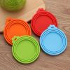 1pc 3 In 1 Reusable Food Storage Keep Fresh Tin Cover Cans Cap Pet Can Box Cover Silicone Can Lid Hot Kitchen Supply Mould Proof Hot - Green