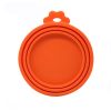 1pc 3 In 1 Reusable Food Storage Keep Fresh Tin Cover Cans Cap Pet Can Box Cover Silicone Can Lid Hot Kitchen Supply Mould Proof Hot - Red