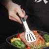 1pc Non-Slip Stainless Steel Food Tongs Meat Salad Bread Serving Clip Barbecue Grill Buffet Clamp Cooking Tools Kitchen Accessories - Middle