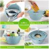 4 in 1 Colander with Mixing Bowl Set Food Strainers and Colanders Set for Kitchen - Green