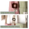 1pc Adjustable Kitchen Cooking Apron Cotton And Linen Machine Washable With 2 Pockets - Green