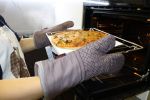 6 Pieces Non-Slip Pot Holders Heat Resistant Insulation Oven Mitts Kitchen Baking Tool - Gray