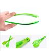 12 Inches Salad Tongs Salad Server Spoon and Fork for Single-Use Dishwasher Safe Collapsible Salad Serving Tongs Kitchen Tongs Plastic Sturdy - green