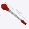 Silicone Cooking Brush Baking Roasting Grilling Baster with Marinade Needles for Turkey, Beef, Pork, Chicken - Red