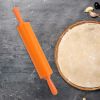 Non-Stick Silicone Mini Rolling Pin for Kids No Sticking to Dough Baking Gadget Tool Kitchen Tool - orange