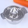 1pc Stainless Steel Lemon Squeezer; Juicer With Bowl Container For Oranges Lemons Fruit; Portable Orange Juicer; Kitchen Tools - 1