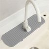 Kitchen Sink Splash Guard Plus Size Silicone Sink Faucet Drying Mat - Gray - M