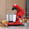 5.3 Qt Stand Kitchen Food Mixer 6 Speed with Dough Hook Beater - red