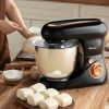 5.3 Qt Stand Kitchen Food Mixer 6 Speed with Dough Hook Beater - black