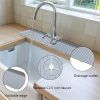 Kitchen Sink Splash Guard Plus Size Silicone Sink Faucet Drying Mat - Gray - M